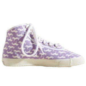 Startas Anthropologie Lavender Unicorn Women’s Canvas Sneakers Sz Euro 40/US 9